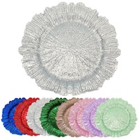 Assiettes de présentation en plastique incassable de 13 pouces pour la restauration et la décoration de mariages - Vente en gros