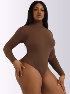 Body <span class=keywords><strong>Modellante</strong></span> Contenitivo Donna a Maniche Lunghe con Collo Alto, Invisibile, Traspirante e Senza Cuciture - Product Image 4