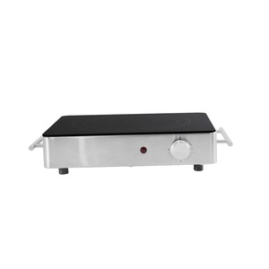 Chauffe-Plats en Verre avec Boîtier en Acier Inoxydable 1200W, Contrôle de Température Réglable pour Buffets, Restaurants, Dîners à Domicile, Voyages - Product Image 2