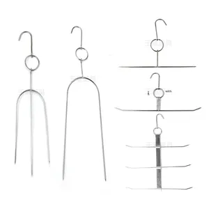 Brochettes de <span class=keywords><strong>barbecue</strong></span> Yolecen en acier inoxydable à trois couches de style hongkongais, épaisses, pour ailes de poulet, brochettes Pipa, brochettes pour porcelets, <span class=keywords><strong>barbecue</strong></span> - Product Image 1