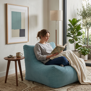 Modern Square One Seat Convertible Reclining Sofa Chair with Shredded Foam <b>Bean</b> <b>Bag</b> Design Floor Sofa Bed - Product Image 1