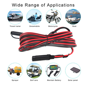 สายเคเบิล SAE ต่อ SAE 24AWG 2 ขา สายต่อขยายกระแสต่ำ 12V PVC - Product Image 1