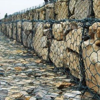 Mur de soutènement en gabions, treillis métallique hexagonal en fil de fer galvanisé à chaud, filet de sécurité, pliage pour une durée de vie plus longue, 2,0-4,0 mm