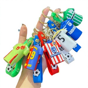 พวงกุญแจพิมพ์ลายตัวอักษรยางรูปดาวเสื้อฟุตบอลการ์ตูน 3 มิติ น่ารัก ของตกแต่งกระเป๋า พวงกุญแจรถยนต์ ของขวัญชิ้นเล็ก ขายส่ง - Product Image 2