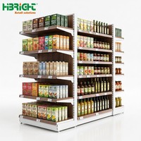 Étagères Gondoles Double Face Robustes en Métal pour Supermarché, Vente Directe Usine, Taille Personnalisée pour Magasin d'Épicerie