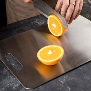 Planche à découper en métal de haute qualité 2024, planche à découper en acier inoxydable 304, planche à découper en titane pour la cuisine - Product Image 4