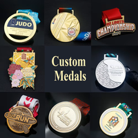 Médailles de tournoi de football personnalisées, récompenses sportives, médailles et trophées de football en métal pour les joueurs, les enfants, avec ruban