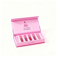 Boîte d'emballage de gloss à lèvres personnalisée en gros, boîte d'emballage de rouge à lèvres de luxe, boîte d'emballage de gloss à lèvres, vente chaude, coffret cadeau de cosmétiques