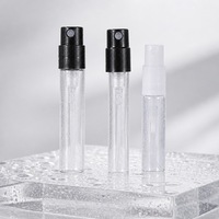 Flacon pulvérisateur de parfum en verre 3ml vide rechargeable atomiseur noir pompe à brume fine format voyage pour homme parfum vente en gros