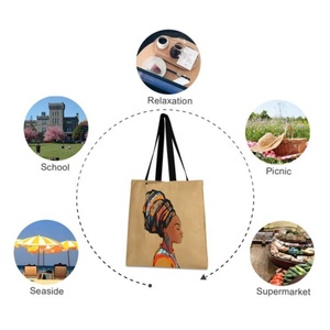 Wholesales Raw Material <b>Canvas</b> Fabric Organic Cotton Tote Folding Shopping Bag - Product Image 5