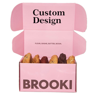 Boîte d'emballage de luxe personnalisable en carton transparent pour biscuits, pâtisseries et donuts – Vente en gros