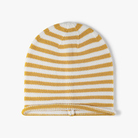 Bonnet en tricot jacquard long et ample, bicolore et rayé, élégant, en acrylique, unisexe, multicolore, pour l'extérieur, l'hiver, le ski