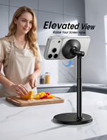 Support magnétique pour téléphone Lamicall STDP10 pour bureau, support réglable en hauteur et en angle, maintien magnétique puissant, base lestée pour smartphone