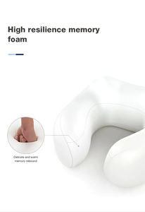 Masajeador de almohada de cuello de viaje con calefacción ajustable DARIUS, almohada de soporte de espuma viscoelástica portátil en forma de U con diseño ergonómico - Product Image 6