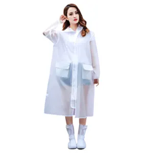 Low price adult portable plastic long full body PVC transparent disposable poncho raincoat