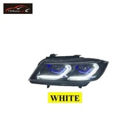 Feux avant TR pour BMW Série 3 E90, nouveau design, double couleur, accessoires auto, phares LED 2005-2012 V2, fumés extraordinairement