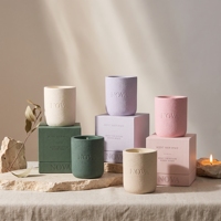 Bougie artisanale NOVA en cire de soja, céramique moderne, aromathérapie, parfum personnalisé, combustion longue durée, biologique, non toxique, Saint-Valentin, Diwali