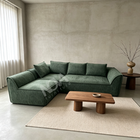 Vakuumkomprimiertes Modulares L-förmiges Sofa Chenille-Stoff Modernes Sektional-Wohnzimmersofa
