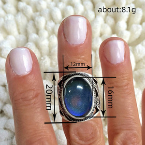 Anello Vintage Ovale in Resina per Donne, Stile Antico Chic, Gioiello Minimalista alla Moda, Idea Regalo - Product Image 4