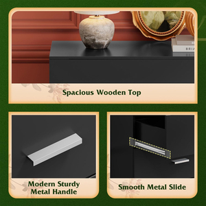 <span class=keywords><strong>Commode</strong></span> haute à <span class=keywords><strong>5</strong></span> <span class=keywords><strong>tiroirs</strong></span> en bois noir fabriquée à la main de style européen moderne avec rangement pour la chambre d'enfant - Product Image 5