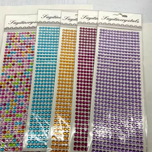 สติกเกอร์อัญมณีติดเอง 504 ชิ้น สติกเกอร์เพชรสำหรับงานฝีมือ สติกเกอร์ประดับเพชร - Product Image 1