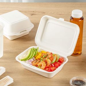 Friendly Lunch Boxes 100% Biodegradable Bagasse Food <b>Container</b> Lunch Boxes for Fast Food - Product Image 2