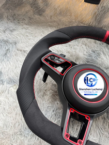 Volant de luxe en fibre de carbone entièrement recouvert de cuir Nappa, remplacement direct pour la gamme complète <span class=keywords><strong>Porsche</strong></span> - Product Image 2
