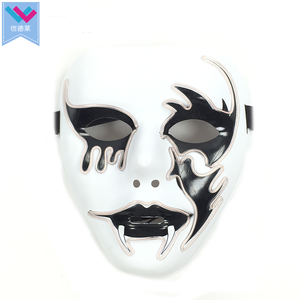 TW-M074หน้ากากปีศาจเรืองแสงหน้ากากพีวีซีแบบไม่ระบุชื่อพร้อมสายรูปเอลฮาโลวีนงานคาร์นิวัลหน้ากากเรืองแสงตกแต่งหน้ากากเรืองแสงในที่มืด LED - Product Image 6