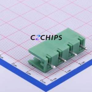 DB2EV-7.62-4P-GN Plug-in Terminal Block Through hole,P=7.62mm Connector Board-to-Board / Socket - Open 1x4P 7.62mm Green - Product Image 2