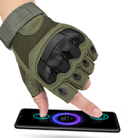 Gants de chasse tactiques sans doigts, demi-doigts, légers, pour la randonnée en plein air, en microfibre, unisexe, haute qualité