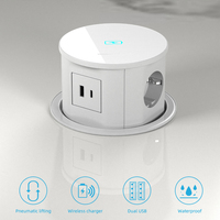 JOYE Prise de multiprise encastrée Bureau EU Pop up Socket avec ports USB Ascenseur pneumatique Pop up Outlet Kitchen Island