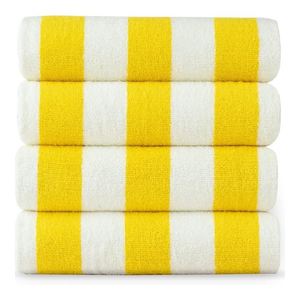 Serviette de plage sur mesure Color Hotel, 100% coton doux, motif rayé tendance, super absorbante, livraison rapide - Product Image 1