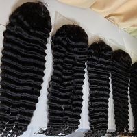 Cheveux humains naturels européens bruts pour perruque 360 Lace Front, cheveux Remy alignés sur les cuticules, dentelle frontale transparente 4x4 sans colle