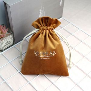 Custom Logo Printed Recyclable Velvet Drawstring Pouch for Jewelry Watch Gemstone & Necklaces-Luxury Gift Packaging - Product Image 4