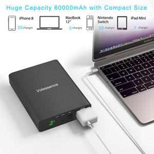 Bateria Portátil Volessence de Alta Capacidade 130W 60000mAh 110V para Viagens ao Ar Livre, RV, Casa, Escritório e Emergências - Product Image 2