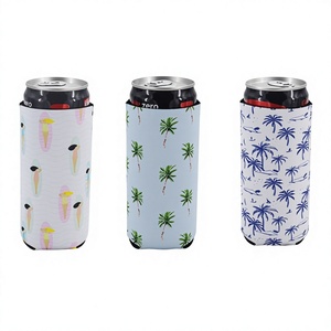 Support de canette en néoprène personnalisé avec logo, pour bouteille de boisson, avec manchon de bière haut et fin, couvre-gobelets vierges pour sublimation - Product Image 1