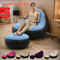 Canapé inclinable gonflable pliable et tendance avec dossier, idéal pour un design moderne et simple, pour l'extérieur, le bureau ou le camping