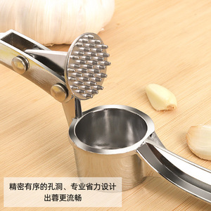 Prensa de ajo de acero inoxidable, picadora manual de ajo, herramienta de cocina para uso doméstico - Product Image 3