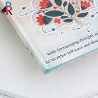 Journal de gratitude personnalisé A5 pour enfants, imprimé en couleur, papier recyclé, couverture en cuir et tissu, reliure spirale cousue, cadeau