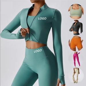 Conjunto Deportivo de 5 Piezas para Gimnasio, Top y Pantalones, Ropa Deportiva para Mujer, Personalizable con Logotipo, Conjunto de Yoga - Product Image 1