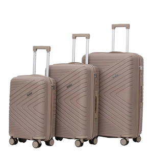 Juego de maletas <span class=keywords><strong>con</strong></span> <span class=keywords><strong>ruedas</strong></span> de tres piezas <span class=keywords><strong>con</strong></span> nuevo diseño elegante y logotipo personalizado <span class=keywords><strong>Maleta</strong></span> <span class=keywords><strong>con</strong></span> <span class=keywords><strong>ruedas</strong></span> de material PP de color sólido de gran capacidad - Product Image 4