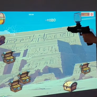 Juego de Pared Interactivo de Realidad Virtual para Interiores, Juguete de Pistola Táctil, Sistema de Juego de Disparos en Pared, Pistolas de Gel Blaster, Juego de Disparos Económico