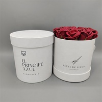 Boîte cadeau ronde en carton écologique blanc avec couvercles, épaisseur 3 mm, pour emballage de bijoux