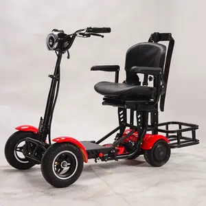 4 Rad behinderte fette Reifen fahren biegsame Mobilität Golf wagen Elektro roller Fahrrad mit Golf taschen halter