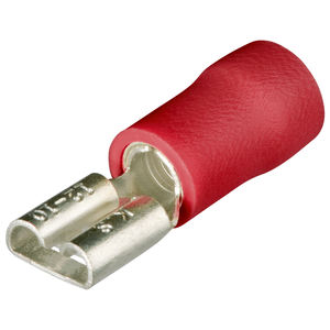 Terminales Planos Aislados Hembra, 100 Unidades, 6-10 AWG, Rojos - Product Image 1
