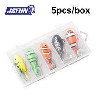 JSFUN 5개입/박스 메탈 바이브 낚시 루어 스푼 시퀸 송어 농어 마린 리버 바닷물 물고기 중층 물고기 미끼 내구성 있는 금속 미끼