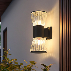 Applique murale extérieure moderne et minimaliste à double tête, étanche, en aluminium, pour balcon, couloir, terrasse - Product Image 2