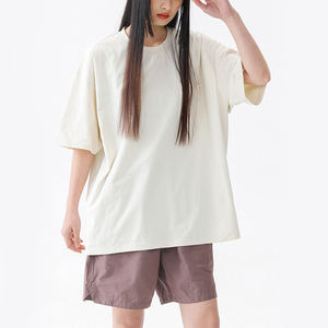 T-shirt pour homme en coton 100% de haute qualité, surdimensionné, 200g, col rond, tricoté, design uni, manches courtes, respirant, séchage rapide - Product Image 5