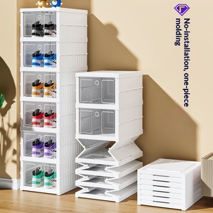 GREENSIDE <span class=keywords><strong>Scarpiera</strong></span> Pieghevole Trasparente in PET/PP con Tre/Sei/Nove Ripiani, Mobile e Senza Necessità di Installazione - Product Image 1