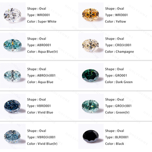 Đá Quý Màu Đỏ CZ Zircon Đá Cubic Zirconia Hình Dạng Hình Bầu Dục 5A + New Kích Thước 9*11Mm Vàng Trang Sức Sử Dụng Màu Trắng L- 94 - Product Image 6
